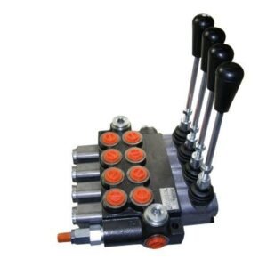 Rozdzielacz hydrauliczny czterosekcyjny z zatrzaskami (4) 40L [ROZDZIELACZ4Z]