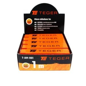 Miara składana 1m z tworzywa w displayu TEGER sprzedawana po 20 szt [T-AM-001]