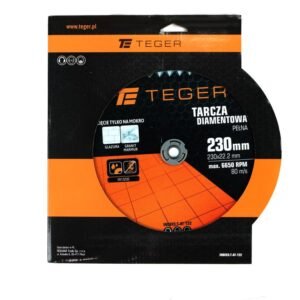 Tarcza diamentowa do cięcia na mokro pełna 230x25.4/22.23 mm TEGER [T-AT-122]