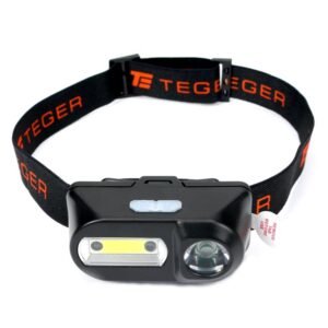 Latarka czołówka LED COB 200 Lm z czujnikiem ruchu USB Teger [T-LED-0081]