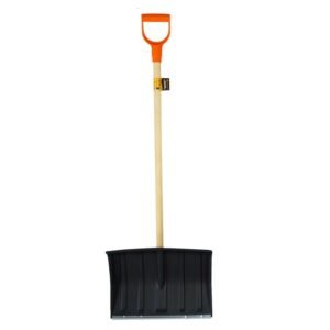 Łopata do śniegu na drewnianym trzonku - czarna / TEGER (pakowane po 15 szt) [T-O-LDSDT01]
