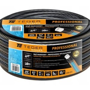 Wąż ogrodowy "PROFESSIONAL- EXTRA FLEX" FI 3/4". 50m / TEGER [T-O-NWO20PRO-50]