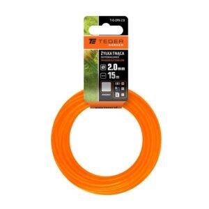 Żyłka tnąca do podkaszarek / Kwadrat / 2.0 mm / 15 m / TEGER [T-O-ZPK-2.0]