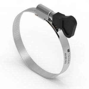 Opaska zaciskowa z pokrętłem 40-60 ślimakowa (obejma W2 - stal nierdzewna) szerkość 9mm TEGER ( sprzedawane po 50 ) [T-OPC-40-60]