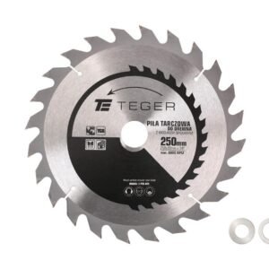 Piła tarczowa do drewna z węglikiem spiekanym 250x30x24T / TEGER [T-PTD-025]