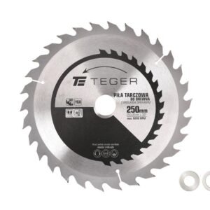 Piła tarczowa do drewna z węglikiem spiekanym 250x30x30T / TEGER [T-PTD-026]
