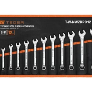 Zestaw kluczy płasko-oczkowych 12 szt / TEGER [T-W-NWZKPO12]
