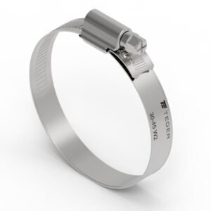 Opaska zaciskowa wzmocniona 30-45 ślimakowa (obejma W2 - stal nierdzewna) szerkość 12mm TEGER ( sprzedawane po 50 ) [T-W2-30-45-S]