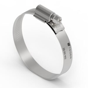 Opaska zaciskowa wzmocniona 35-50 (32-50) ślimakowa (obejma W2 - stal nierdzewna) szerkość 12mm TEGER (   50 ) [T-W2-35-50-S]
