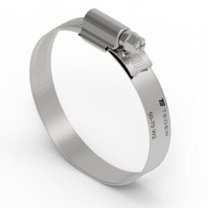 Opaska zaciskowa wzmocniona 50-70 ślimakowa (obejma W2 - stal nierdzewna) szerkość 12mm TEGER ( sprzedawane po 25 ) [T-W2-50-70-S]