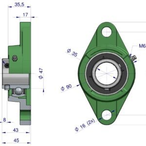 Oprawa łożyskowa UCFL207 [UCFL207I]