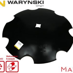 Talerz uzębiony Z-7 fi 510 otwór 30x30 stal borowa 4mm WARYŃSKI MAXX 1242050040 1279201020 W-5197510/30/P [W-7510/30/4]