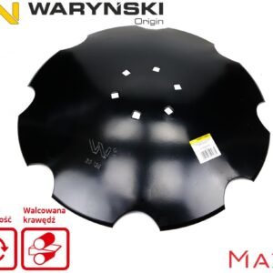 Talerz uzębiony Z-8 fi 510 mocowanie 6/120 grubość 4mm stal borowa WARYŃSKI MAXX W-5197510/6/120 [W-7510/6/120/4]