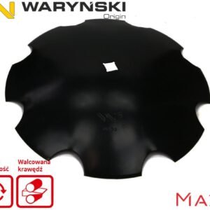 Talerz uzębiony Z-8 fi 560 otwór 30x30 stal borowa 4mm WARYŃSKI MAXX 1279601010 1202030130 W-5197560/30 [W-7560/30/4]
