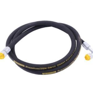 Przewód hydrauliczny 275 bar gwint M22x1.5 prosta/90 stopni L-700mm DN12-2SN (AK-13-700; P11P12) 27.5MPa Waryński [W-AK-13-700/2]
