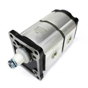 Pompa hydrauliczna zębata podwójna 16+8 cm3 (grupa 2+2 - typ europejski) wałek 1:8 przyłącza gwintowane (obroty prawe) max.260 bar Waryński [W-PHAG2G2E1608P]