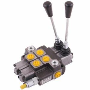 Rozdzielacz hydrauliczny 2-sekcyjny max przepływ 40L (1 sekcja - z zatrzaskiem) Waryński [W-ROZ40L/2X1Z]