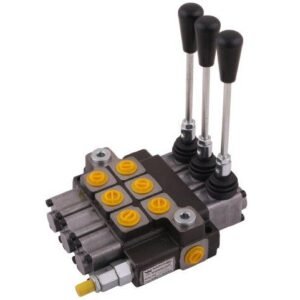 Rozdzielacz hydrauliczny 3-sekcyjny max przepływ 40L (1 sekcja - z zatrzaskiem) Waryński [W-ROZ40L/3X1Z]