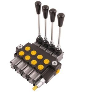 Rozdzielacz hydrauliczny 4-sekcyjny max przepływ 40L (1 sekcja z zatrzaskiem) Waryński [W-ROZ40L/4X1Z]