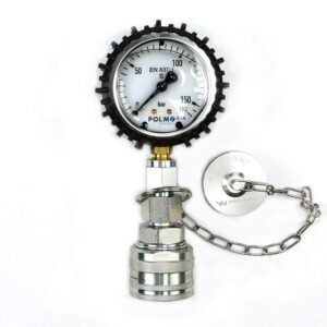 Zestaw pomiarowy ciśnienia hydrauliki z manometrem 160 bar wtyczka skręcana Waryński [W-ZES-160D-WR]