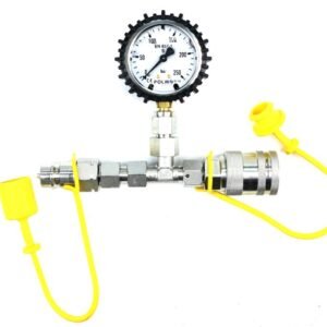 Zestaw pomiarowy ciśnienia hydrauliki z manometrem 250 bar wtyczka i gniazdo EURO Push-Pull Waryński [W-ZES-250D-WGET]