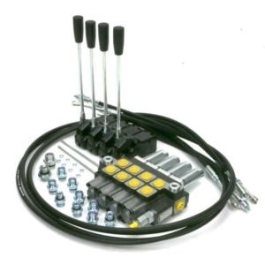 Zestaw: Rozdzielacz 4-sek. + Dźwignie do sterowania + Szpilki łączeniowe + Elementy złączne + Linki na widełki 2000mm Waryński [W-ZES-DZ2000WR4]