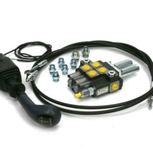 Zestaw Premium: Rozdzielacz 2-sek. + Joystick na widełki (z 1  przyciskiem) + Elementy złączne + Linki na widełki 1500mm Waryński [W-ZES/ROZ1500WP]