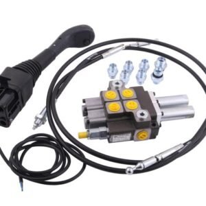 Zestaw: Rozdzielacz 2-sek. + Joystick z przyciskiem + Elementy złączne + Linki na kulkę stalową 2000mm Waryński [W-ZES/ROZ2000KP]