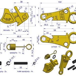 Zestaw naprawczy do haków Cat-2HD WARYŃSKI [W618ZEST2]