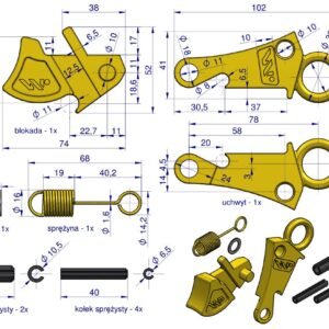 Zestaw naprawczy do haków Cat-3HD WARYŃSKI [W618ZEST3]
