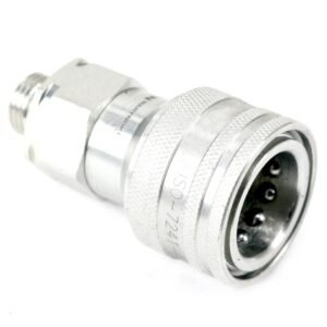 Szybkozłącze hydrauliczne gniazdo M14x1.5 gwint zewnętrzny EURO (ISO 7241-A) z eliminatorem ciśnienia Waryński [WIAM14MZE]