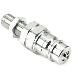 Szybkozłącze hydrauliczne wtyczka long M16x1.5 gwint zewnętrzny EURO (ISO 7241-A) z eliminatorem ciśnienia Waryński [WIAM16SZLE]