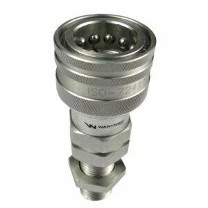 Szybkozłącze hydrauliczne gniazdo long M18x1.5 gwint zewnętrzny EURO (9100818GL) (ISO 7241-A) Waryński [WIAM18MZL]