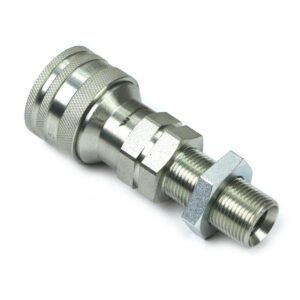 Szybkozłącze hydrauliczne gniazdo z eliminatorem ciśnienia long M18x1.5 gwint zewnętrzny EURO (9100818GL) (ISO 7241-A) Waryński [WIAM18MZLE]