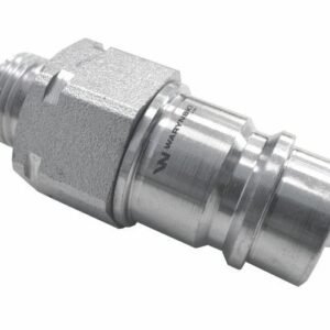 Szybkozłącze hydrauliczne wtyczka M18x1.5 gwint zewnętrzny EURO (9100818W) (ISO 7241-A) Waryński (opakowanie 50szt) [WIAM18SZ-50]