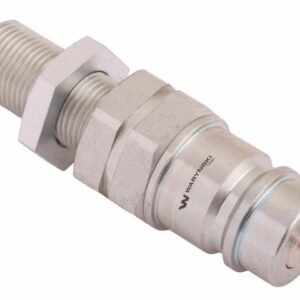 Szybkozłącze hydrauliczne wtyczka long z eliminatorem ciśnienia M18x1.5 gwint zew. EURO (9100818W) (ISO 7241-A) Waryński [WIAM18SZLE]