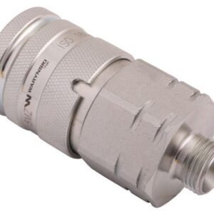 Szybkozłącze hydrauliczne suchoodcinające gniazdo M18x1.5 12L gwint zewnętrzny ISO16028 Waryński [WIFM18MZ]