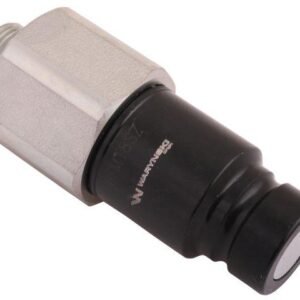 Szybkozłącze hydrauliczne suchoodcinające wtyczka M18x1.5 12L gwint zewnętrzny ISO16028 Waryński [WIFM18SZ]
