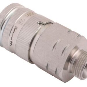 Szybkozłącze hydrauliczne suchoodcinające gniazdo M22x1.5 15L gwint zewnętrzny ISO16028 Waryński [WIFM22MZ]