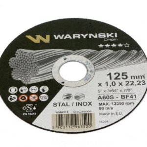 Tarcza do cięcia metalu 125 x1.0 x22.23 mm Waryński (sprzedawane po 5 szt w op 5 szt) [WMA312]