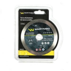 Tarcza diamentowa do cięcia na mokro pełna 115 x 22.23 mm Waryński [WMA323]