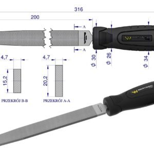 Pilnik płaski 200 mm Waryński [WMF002]