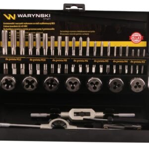 Zestaw narzynek i gwintowników ze stali HSS M3-M12  32 el Waryński [WMG032]