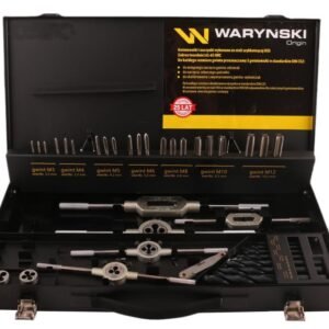Zestaw narzynek i gwintowników ze stali HSS M3-M12 z uchwytami 44 el Waryński [WMG044]