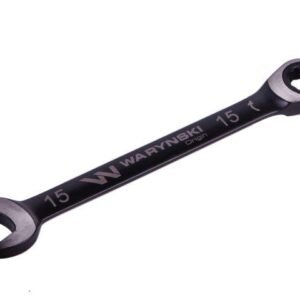 Klucz płasko-oczkowy 15 mm z grzechotką 72 zęby standard ASME B107-2010 Waryński [WMK054]
