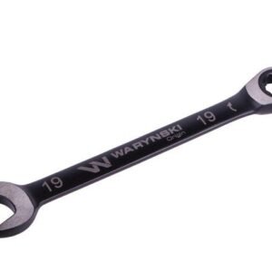 Klucz płasko-oczkowy 19 mm z grzechotką 72 zęby standard ASME B107-2010 Waryński [WMK058]