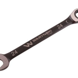 Klucz płasko-oczkowy 24 mm z grzechotką 72 zęby standard ASME B107-2010 Waryński [WMK063]