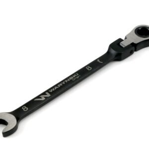 Klucz płasko-oczkowy 8 mm z grzechotką 72 zęby i przegubem Waryński [WMK073]