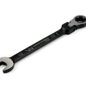 Klucz płasko-oczkowy 12 mm z grzechotką 72 zęby i przegubem Waryński [WMK077]