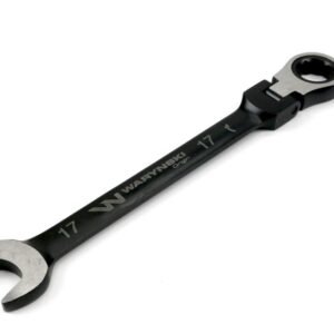 Klucz płasko-oczkowy 17 mm z grzechotką 72 zęby i przegubem Waryński [WMK082]